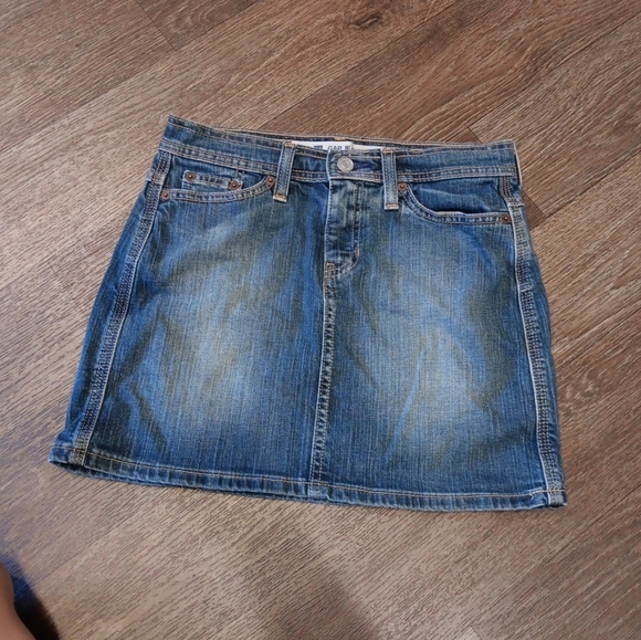 Vintage GAP Blue A-Line Mini Skirt Casual - Picture 2 of 4